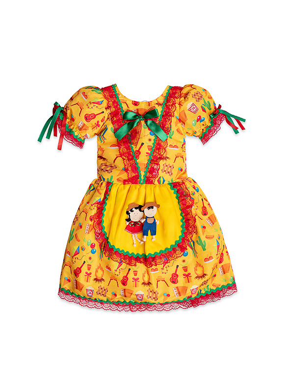 Vestido-junino-infantil-amarelo-estampado-com-avental—Carambolina—34389