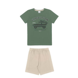 Conjunto-bermuda-de-moletom-e-camiseta-com-estampa-infantil-masculino-expedition—Alakazoo—Carambolina—34587-verde