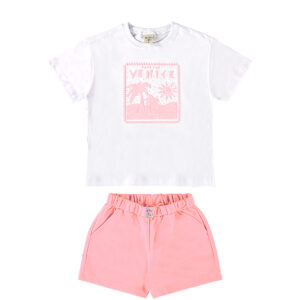 Conjunto-short-em-moletom-e-camiseta-com-estampa-infantil-e-juvenil-feminino-neon—Have-Fun—Carambolina—34606-branco