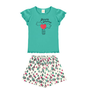 Pijama-curto-infantil-e-infanto-juvenil-feminino-verde—Have-Fun—Carambolina—34628