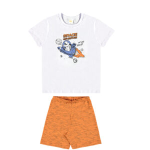 Pijama-curto-infantil-e-infanto-juvenil-masculino-dinossauro—Have-Fun—Carambolina—34677-branco