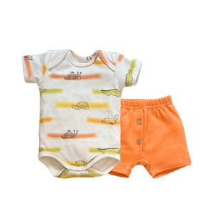 Conjunto-body-estampado-e-short-bebê-masculino-laranja—Tilly-Baby—Carambolina—34991