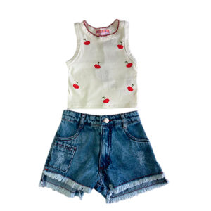 Conjunto-regata-com-croche-e-short-jeans-infantil-feminino—Mon-Sucré—Carambolina—35086