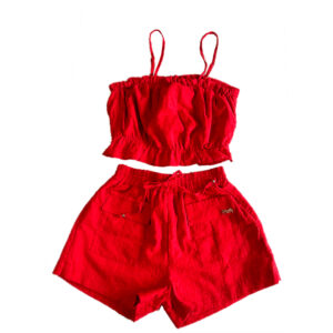 Conjunto-cropped-e-short–em-laise-infantil-e-juvenil-vermelho—Vanilla-Cream—Carambolina—35100